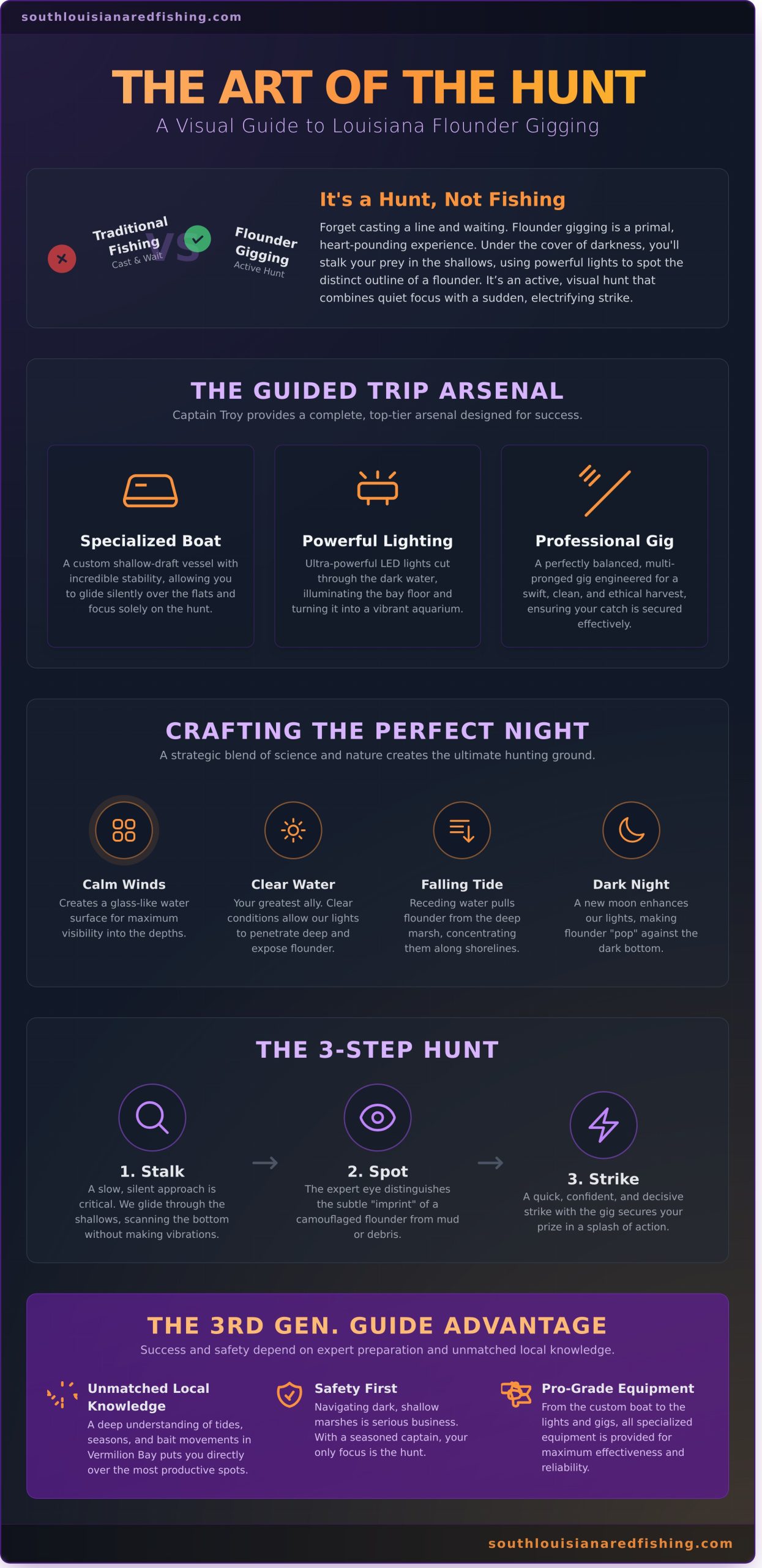 Louisiana Flounder Gigging Trips: Your Ultimate 2026 Night Guide - Infographic