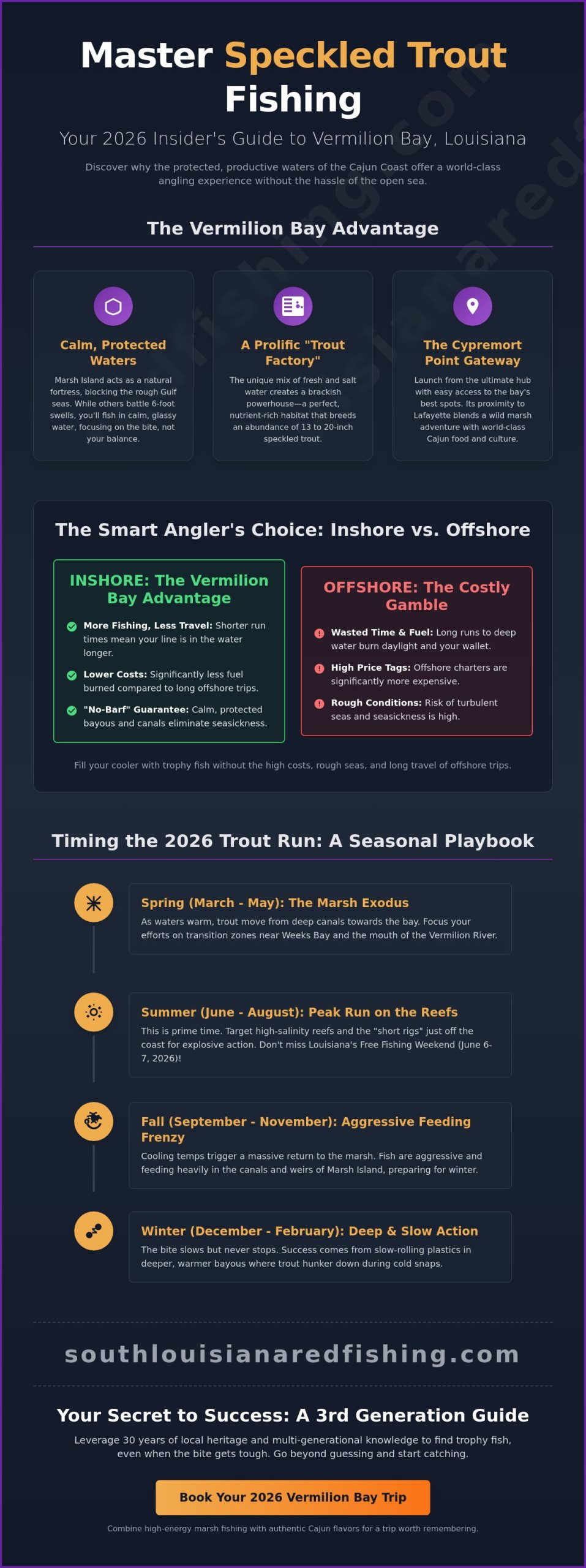 Speckled Trout Fishing Vermilion Bay: The 2026 Cajun Coast Pro Guide