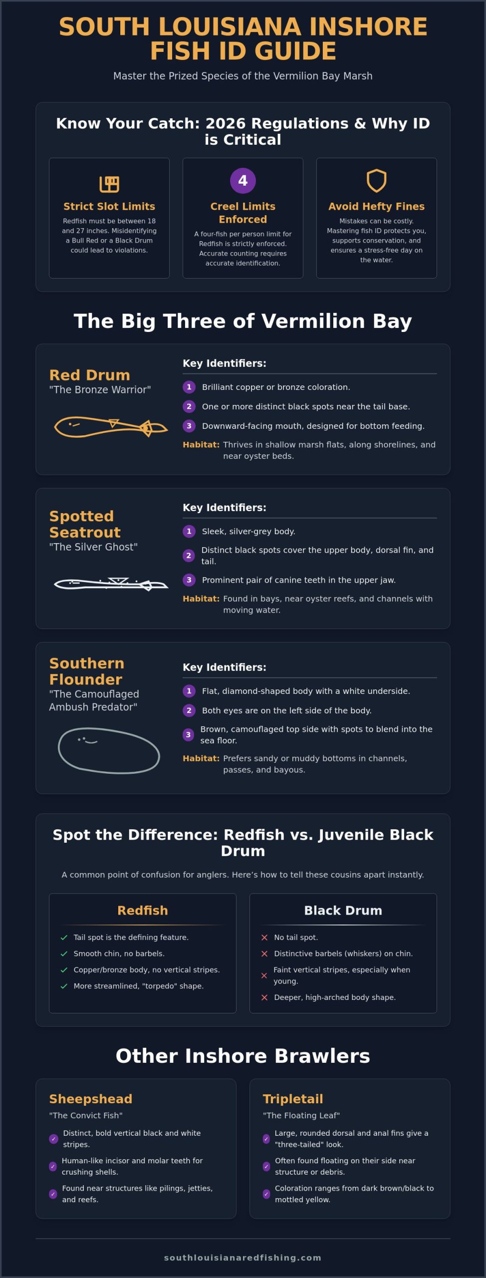 Identifying Louisiana Inshore Fish: A Guide to Vermilion Bay Species (2026)