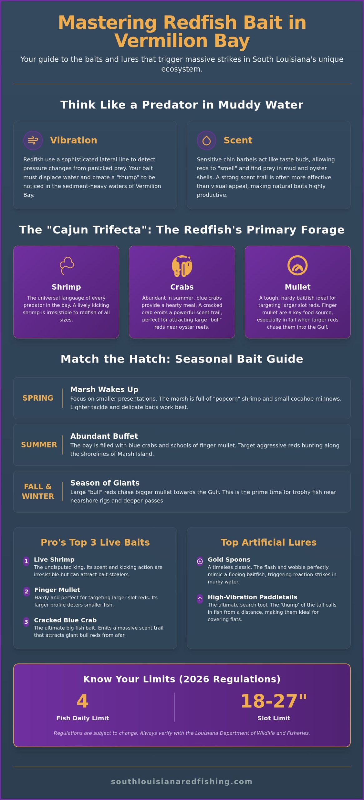 Best Bait for Redfish in Louisiana: The Vermilion Bay Pro’s Guide for 2026