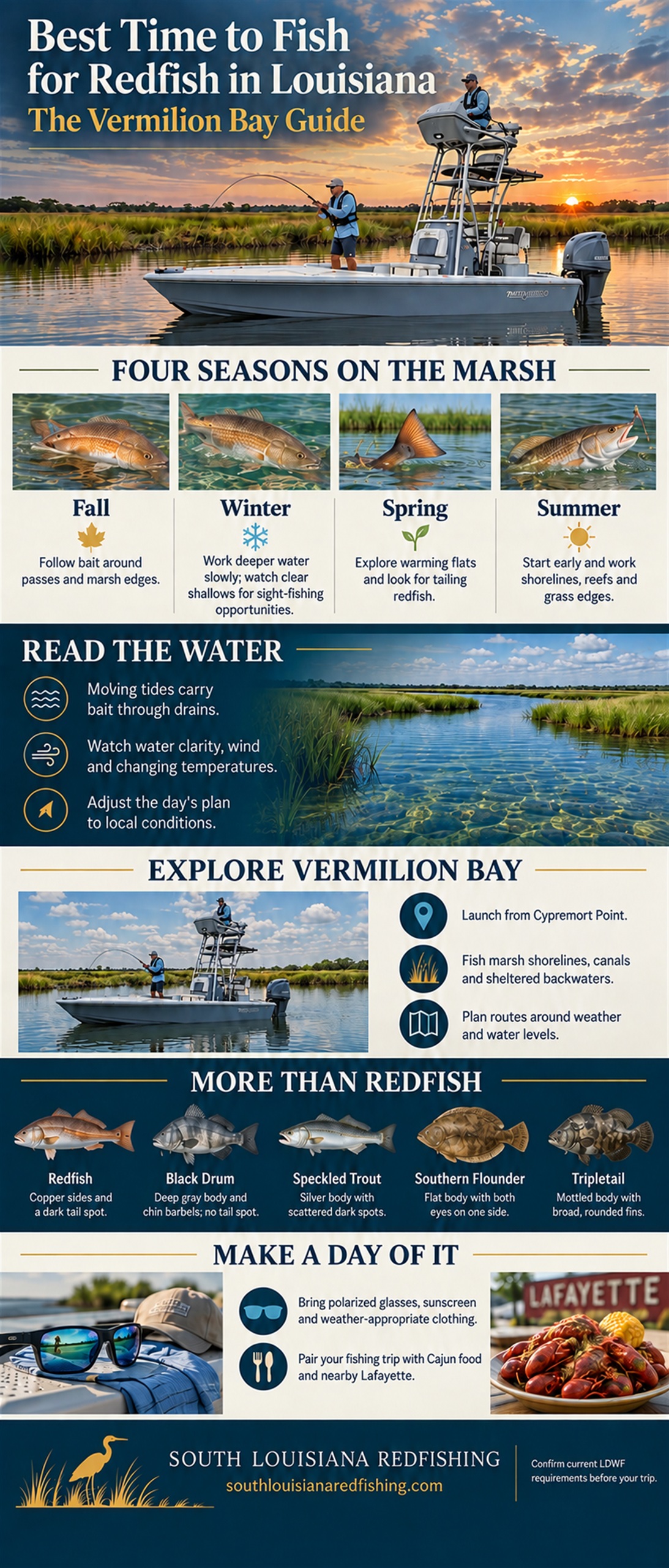 Best Time to Fish for Redfish in Louisiana: The Vermilion Bay Guide (2026)