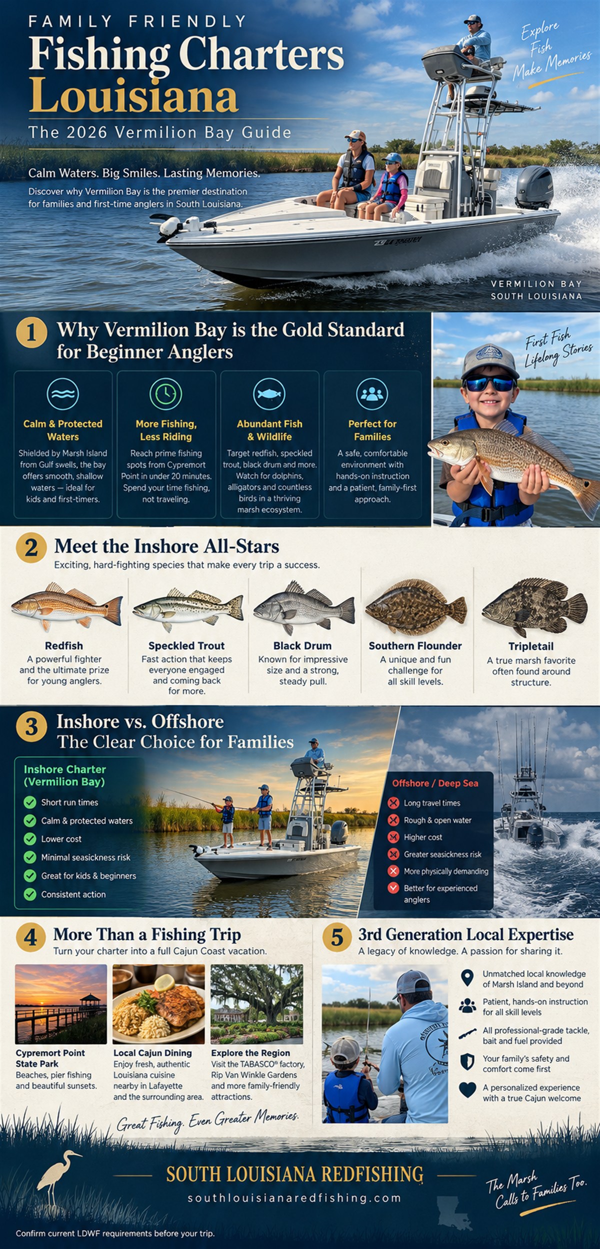 Family Friendly Fishing Charters Louisiana: The 2026 Vermilion Bay Guide