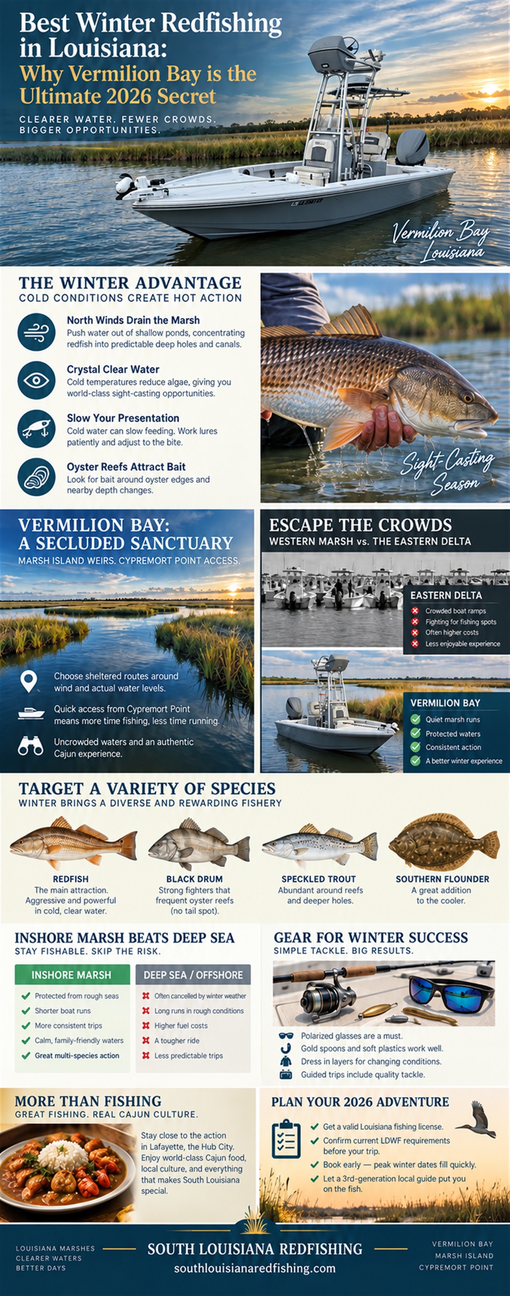 Best Winter Redfishing in Louisiana: Why Vermilion Bay is the Ultimate 2026 Secret